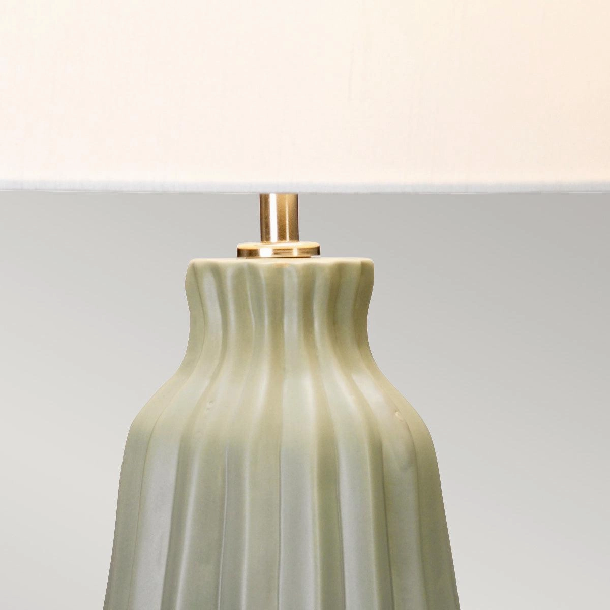 Elstead Lighting Kew Sage Green Ceramic Table Lamp - Ceramic