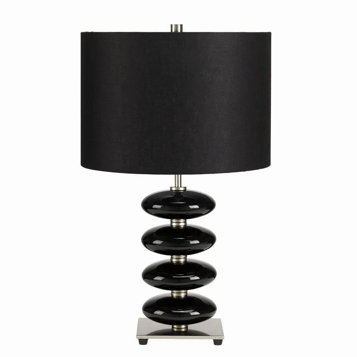 Elstead Lighting Onyx Black Ceramic Table Lamp energy-saving LED light