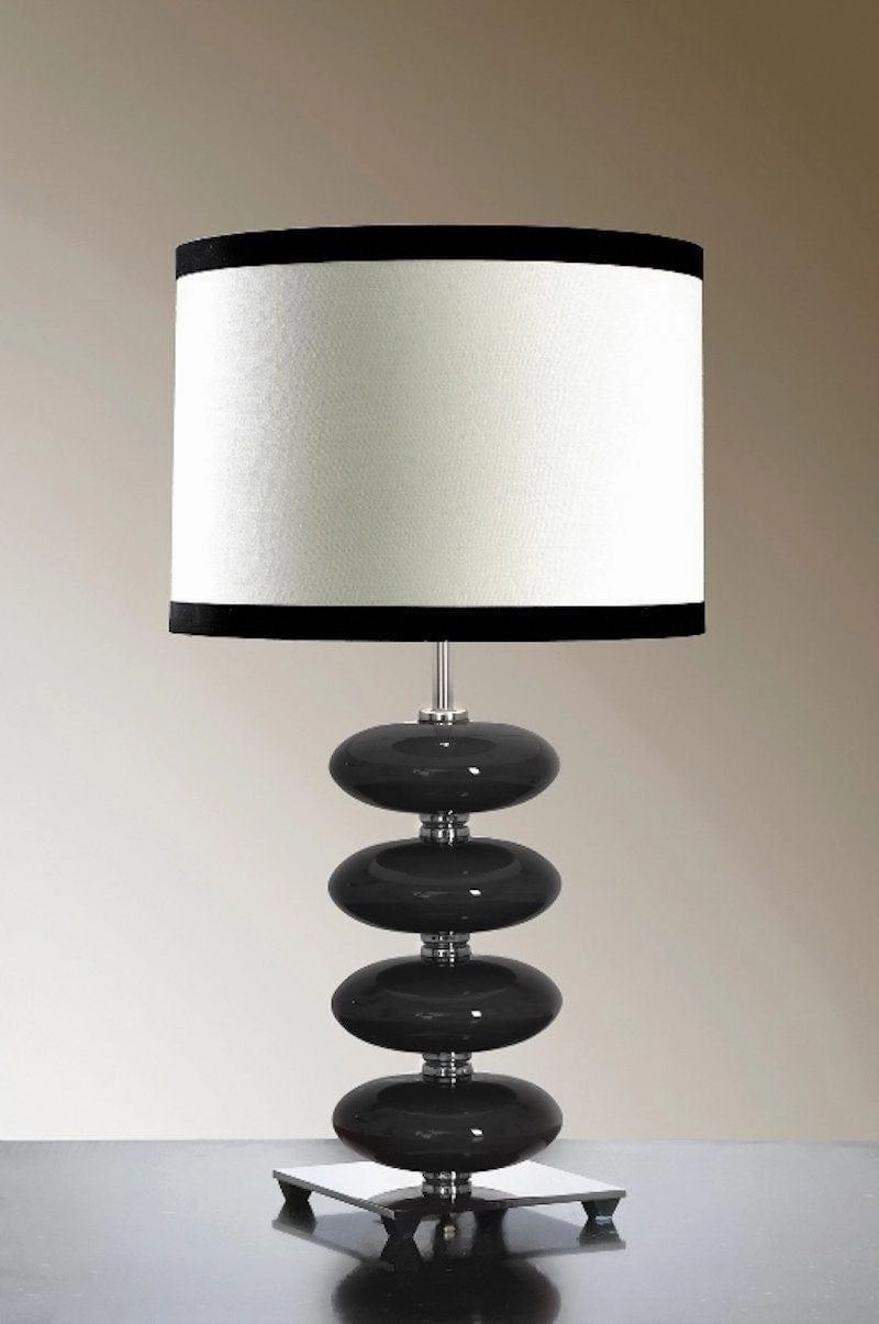 Elstead Lighting Onyx Black Ceramic Table Lamp