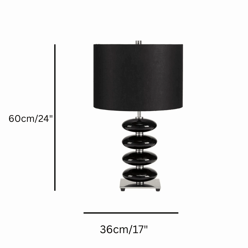 Elstead Lighting Onyx Black Ceramic Table Lamp