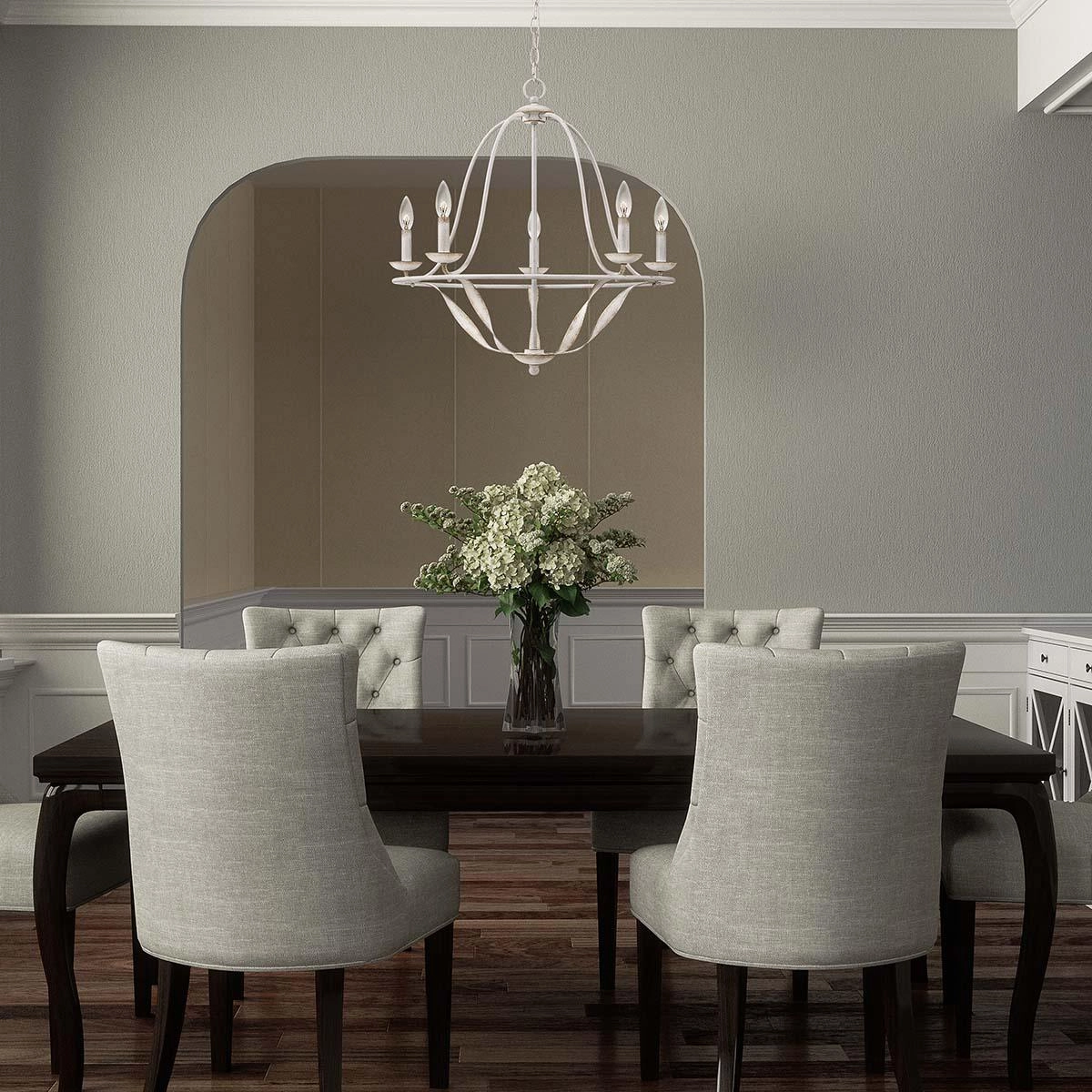 Elstead Lighting Quoizel Bradbury 5 Light White Chandelier