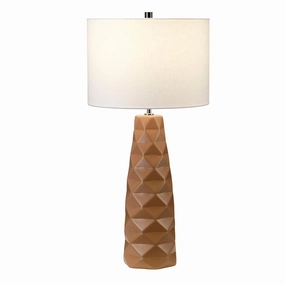 Elstead Lighting Vauxhall Caramel Ceramic Table Lamp energy-saving LED light
