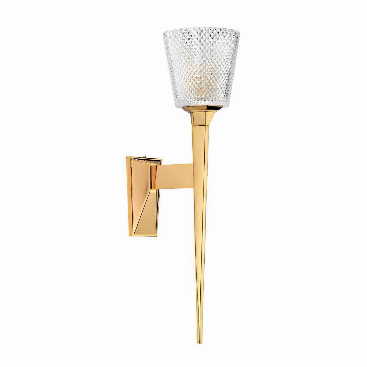 Elstead Lighting Verity 1 Polished Gold Bathroom Wall Light