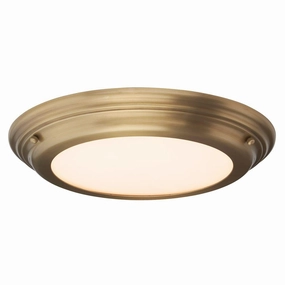 Elstead Lighting Welland Flush Brass Bathroom Ceiling Light ambient ceiling fixture