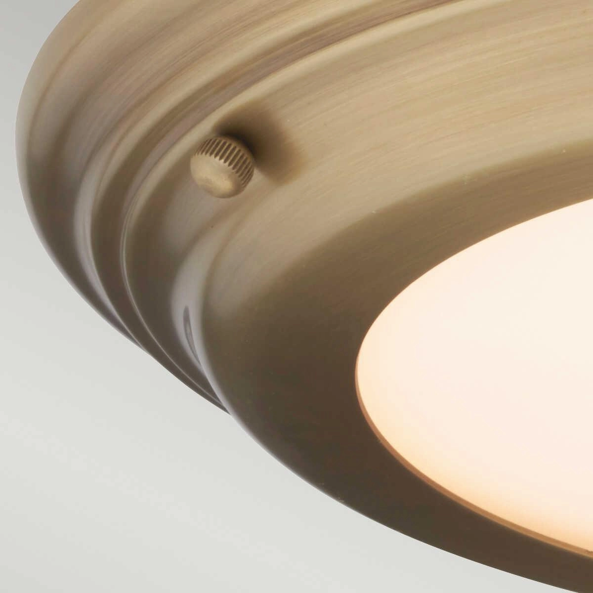 Elstead Lighting Welland Flush Brass Bathroom Ceiling Light