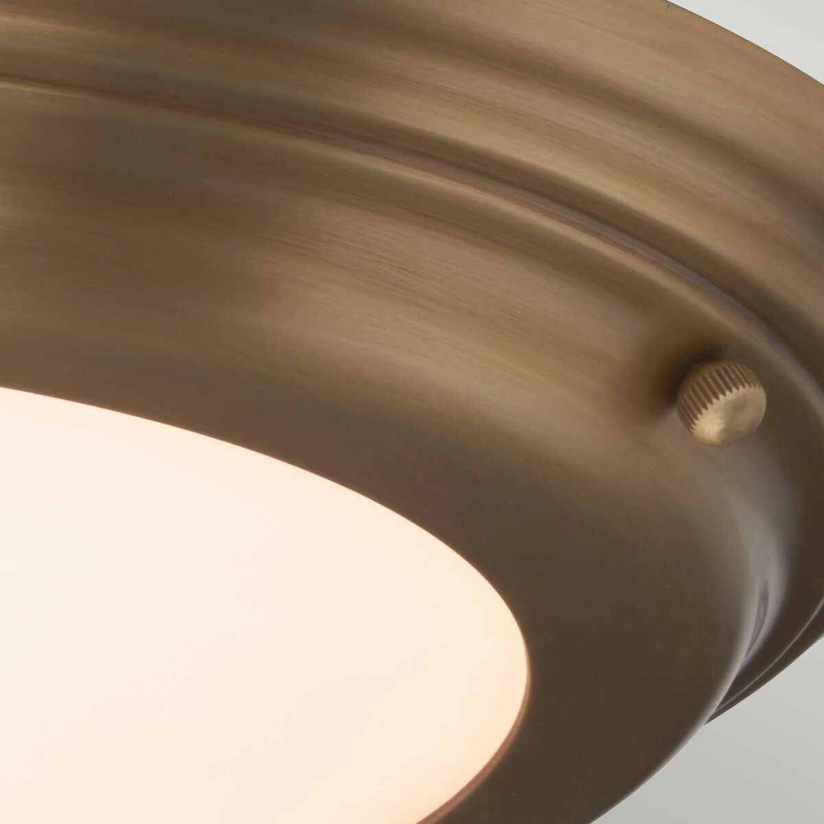 Elstead Lighting Welland Flush Brass Bathroom Ceiling Light
