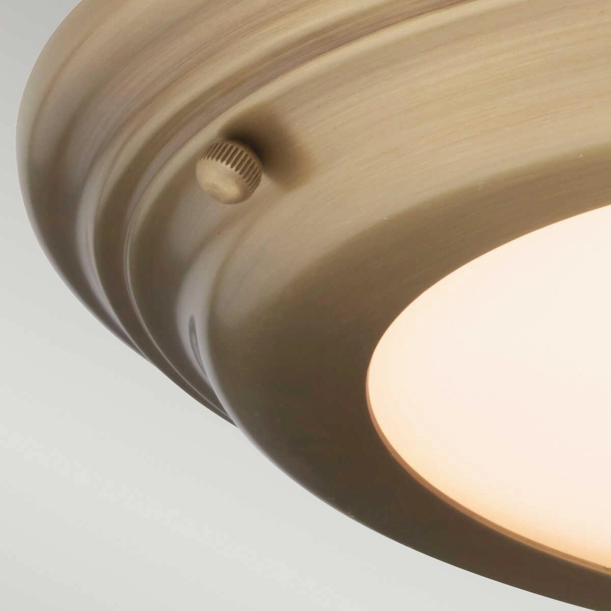 Elstead Lighting Welland Flush Brass Bathroom Ceiling Light