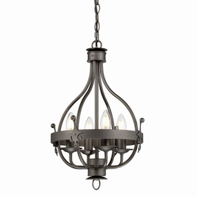 Elstead Lighting Windsor 4 Light Pendant - Graphite white ceiling lamp