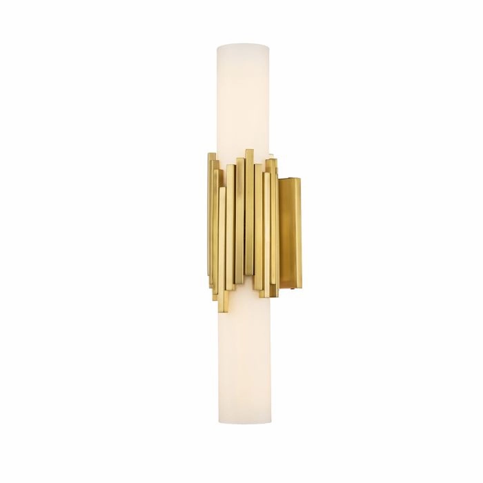 Elstead Marvele Double Brass Art Deco Wall Light