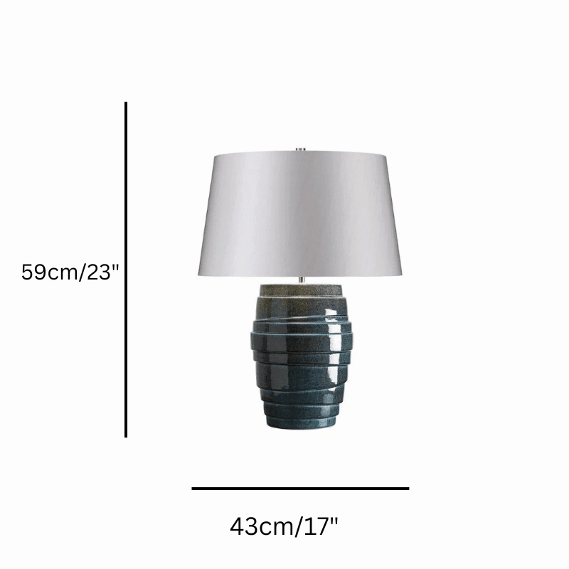 Elstead Neptune Blue Tiered Ceramic Table Lamp