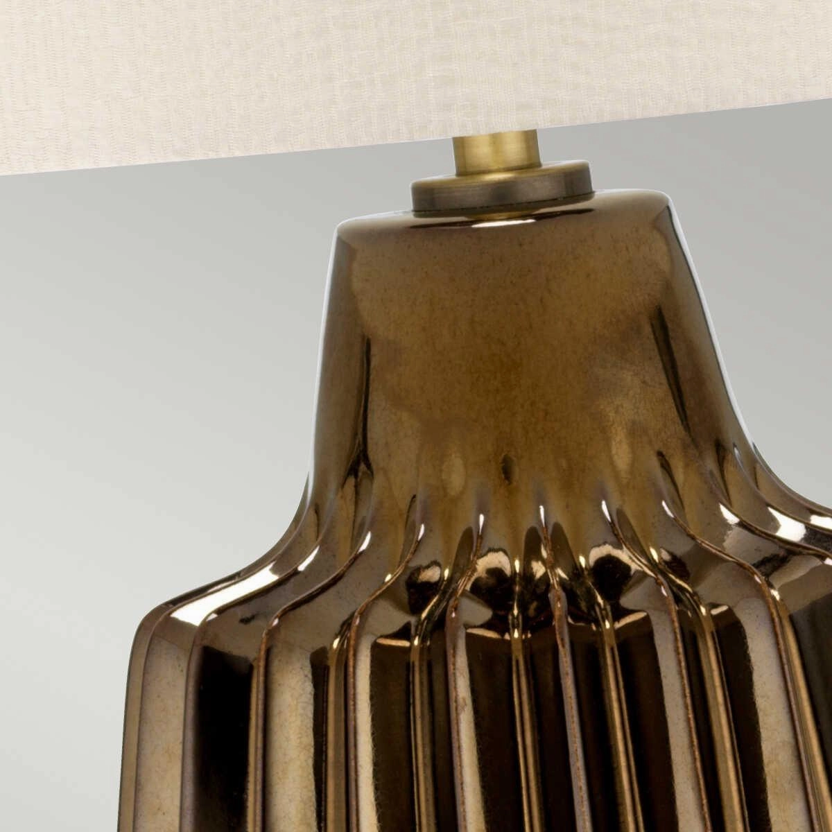Elstead Newham 1 Light Large Bronze Ceramic Table Lamp