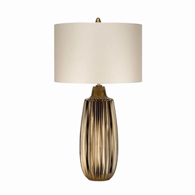 Elstead Newham 1 Light Large Bronze Ceramic Table Lamp energy-saving LED light