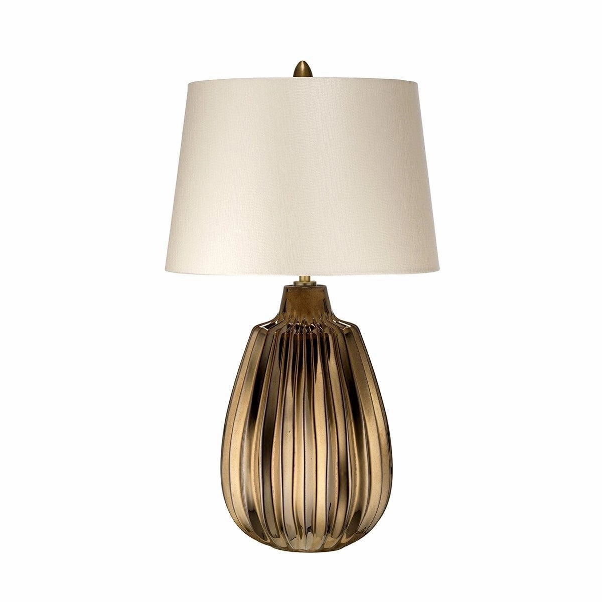 Elstead Newham 1 Light Small Ceramic Bronze Table Lamp energy-saving LED light