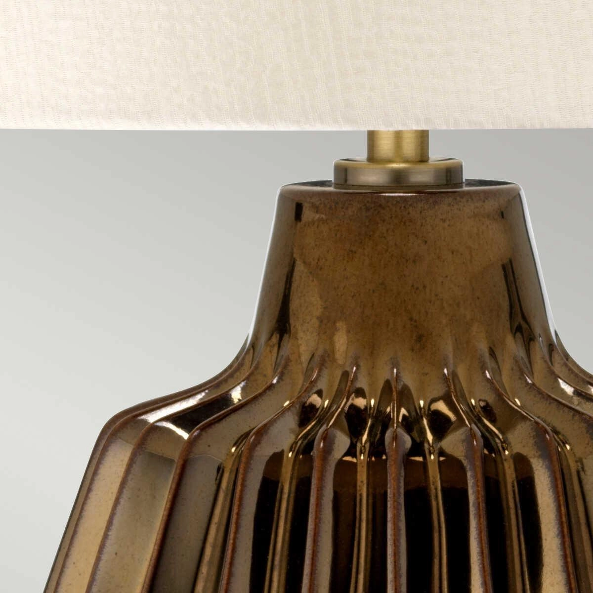 Elstead Newham 1 Light Small Ceramic Bronze Table Lamp