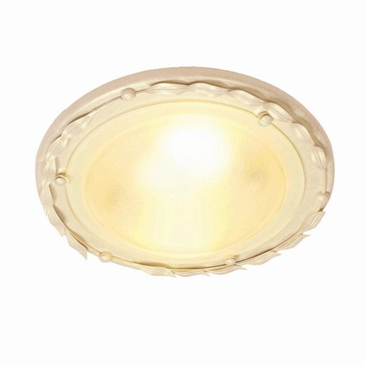 Elstead Olivia Ivory/Gold Flush Mount Ceiling Light white ceiling lamp