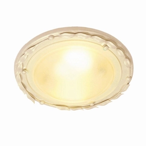 Elstead Olivia Ivory/Gold Flush Mount Ceiling Light ambient ceiling fixture