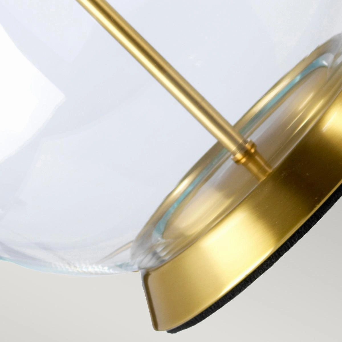 Elstead Orb 1 Brass Table Lamp With White Shade