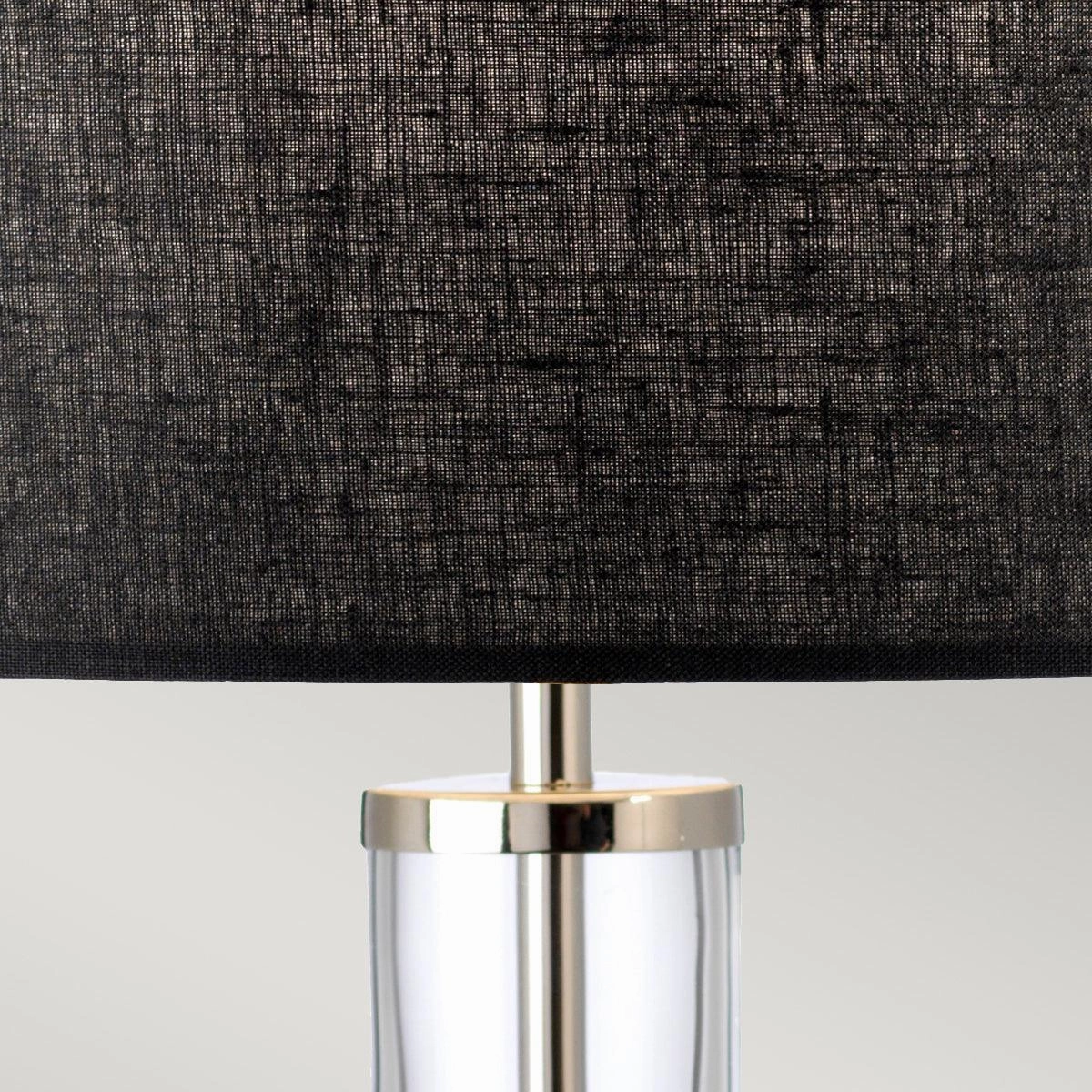 Elstead Orb 1 Nickel Light Table Lamp - Black Shade