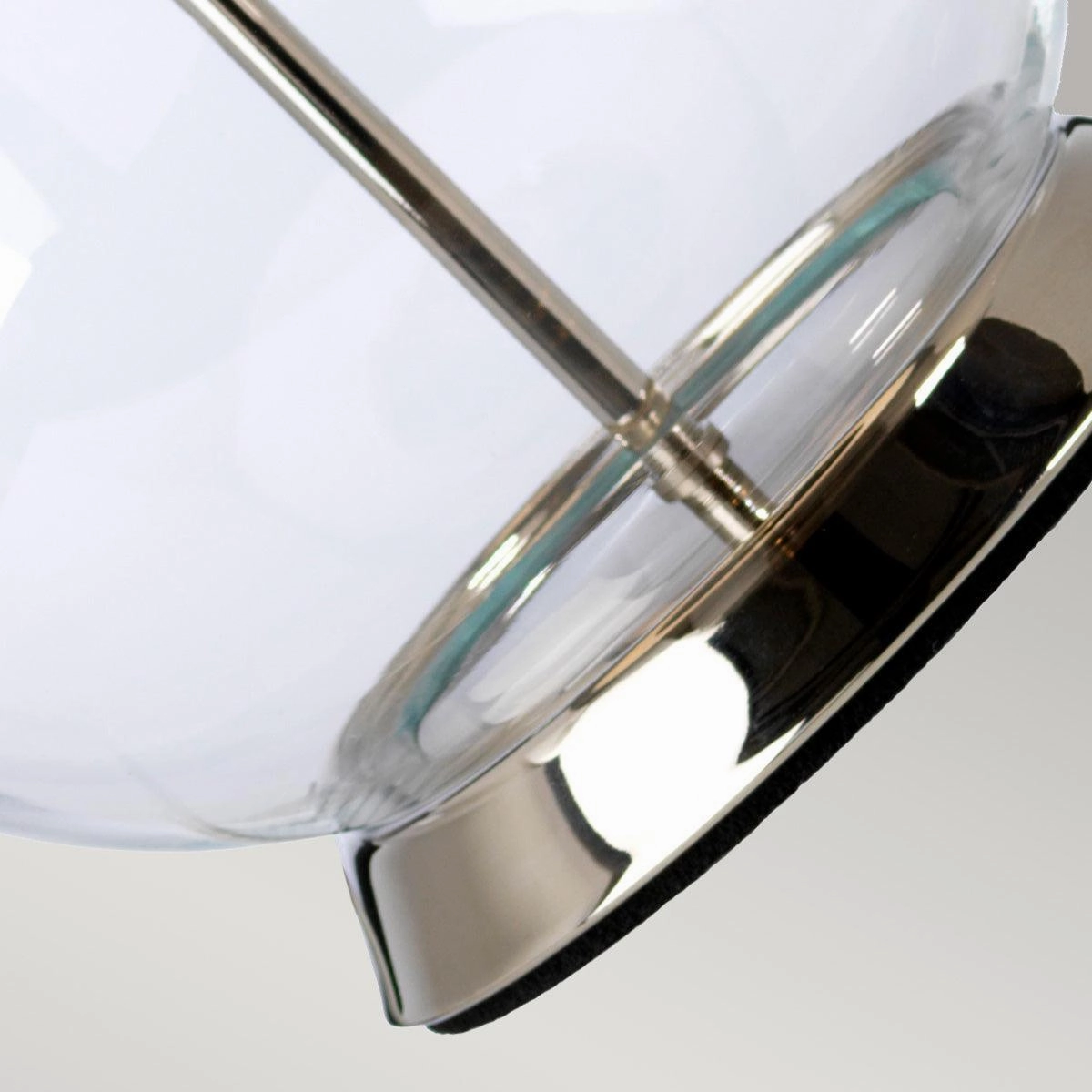Elstead Orb 1 Nickel Light Table Lamp - Black Shade