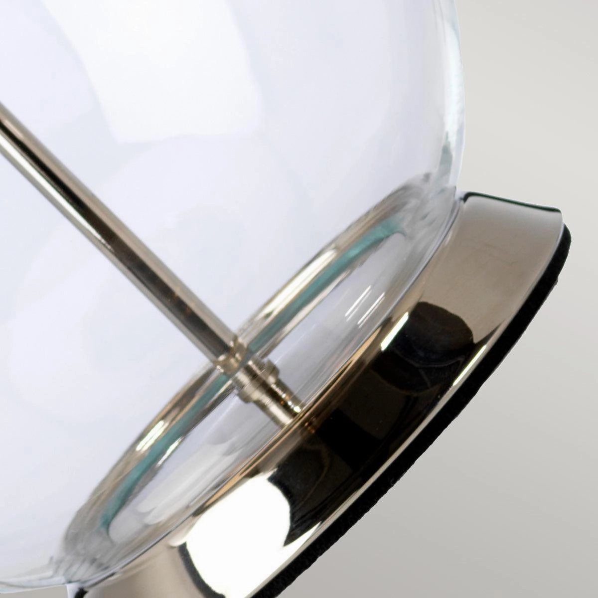 Elstead Orb Polished Nickel Table Lamp With White Shade