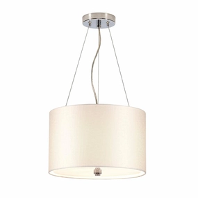 Elstead Pearce 14" Pendant with Chrome Ceiling Pan soft glow ceiling light
