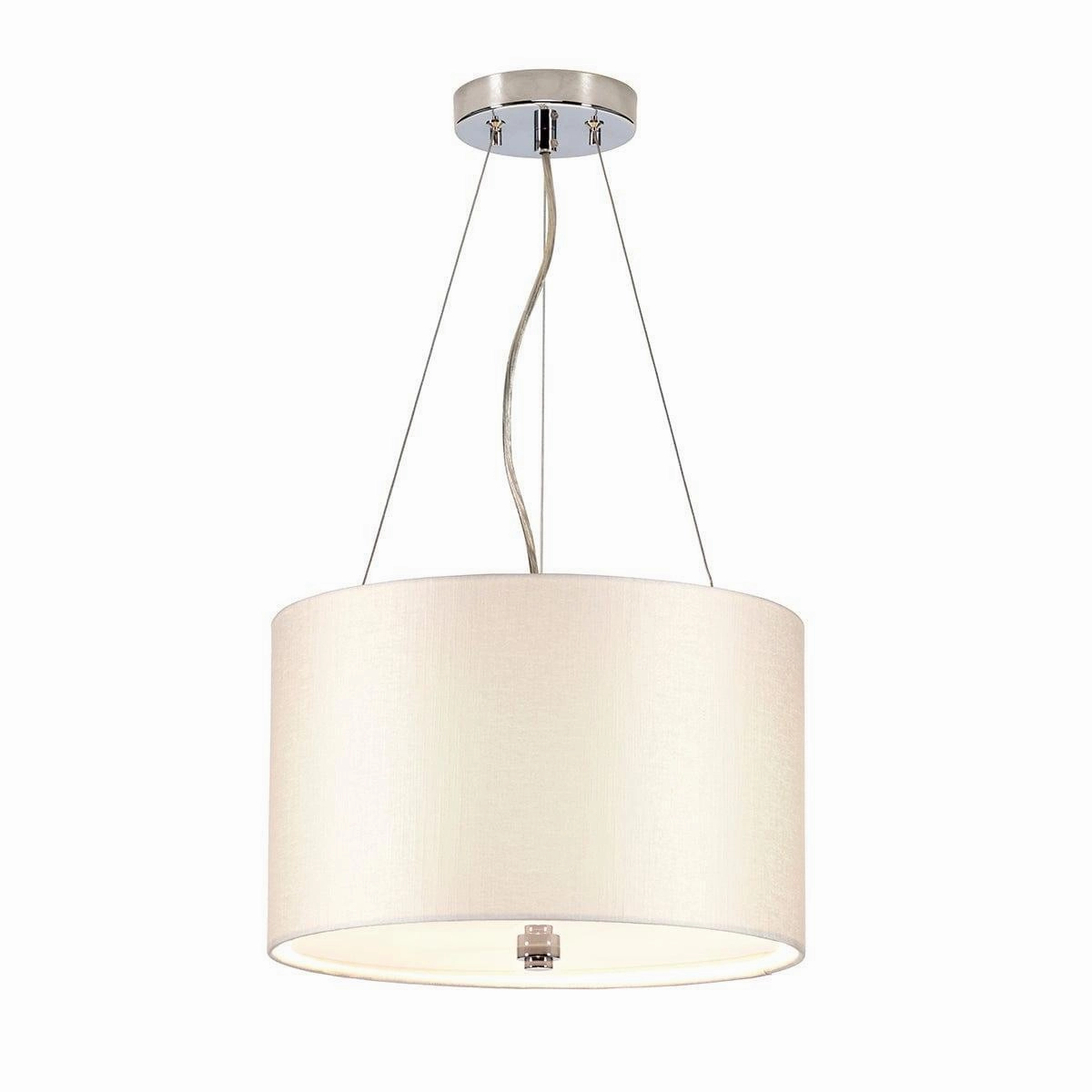 Elstead Pearce 14" Pendant with Chrome Ceiling Pan soft glow ceiling light