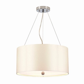 Elstead Pearce 18" Pendant with Chrome Ceiling Pan soft glow ceiling light