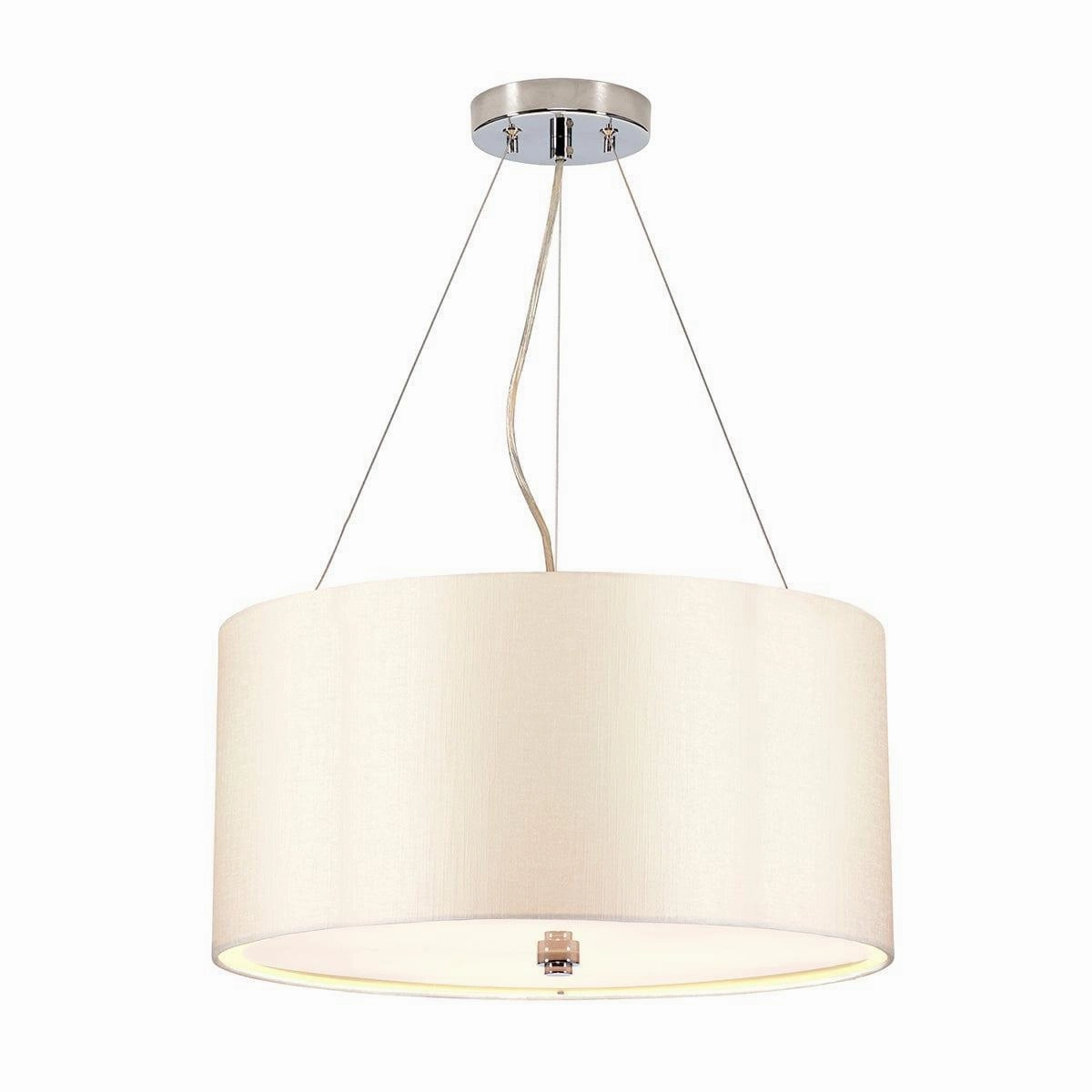 Elstead Pearce 18" Pendant with Chrome Ceiling Pan soft glow ceiling light