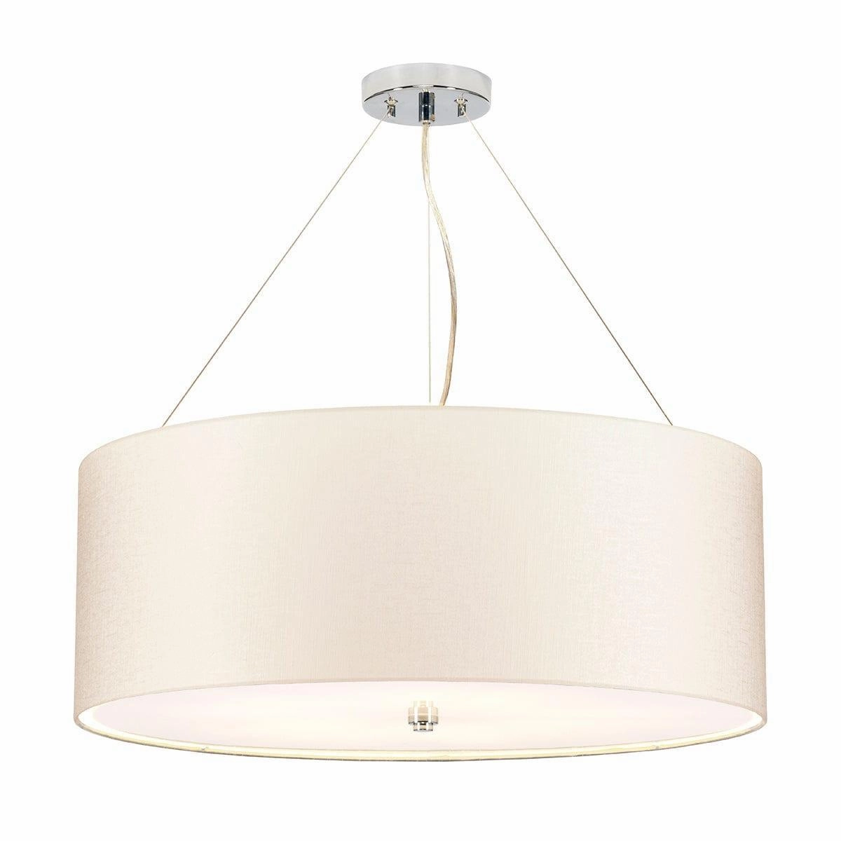 Elstead Pearce 26" Pendant with Chrome Ceiling Pan white ceiling lamp