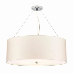 Elstead Pearce 26" Pendant with Chrome Ceiling Pan white ceiling lamp