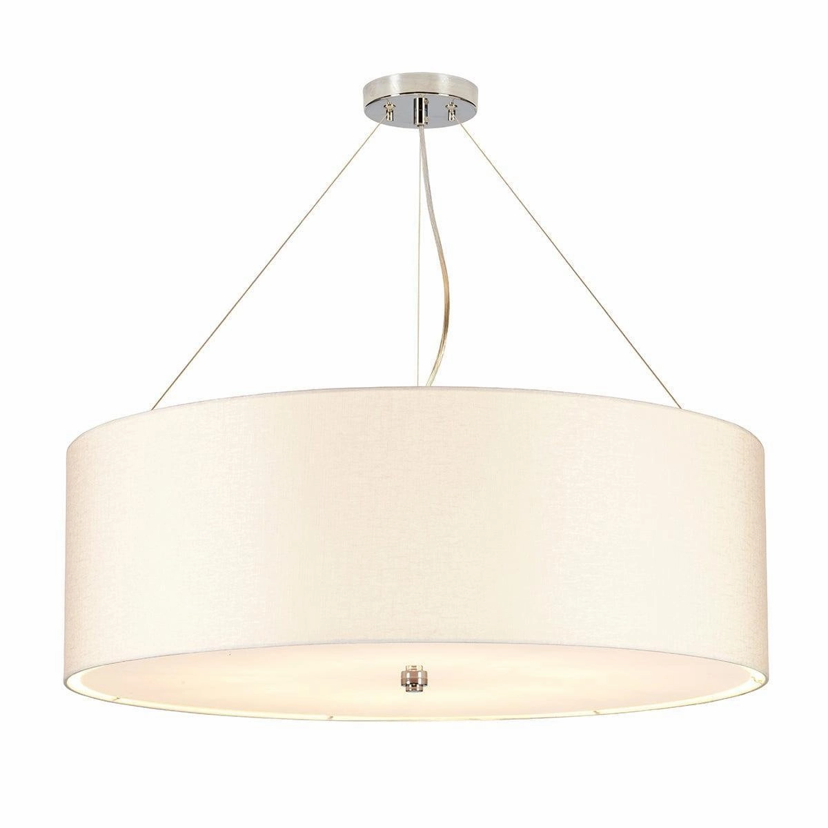 Elstead Pearce 30" Pendant with Chrome Ceiling Pan soft glow ceiling light