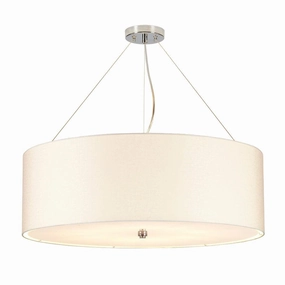 Elstead Pearce 30" Pendant with Chrome Ceiling Pan soft glow ceiling light