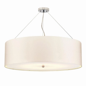 Elstead Pearce 34" Pendant with Chrome Ceiling Pan white ceiling lamp