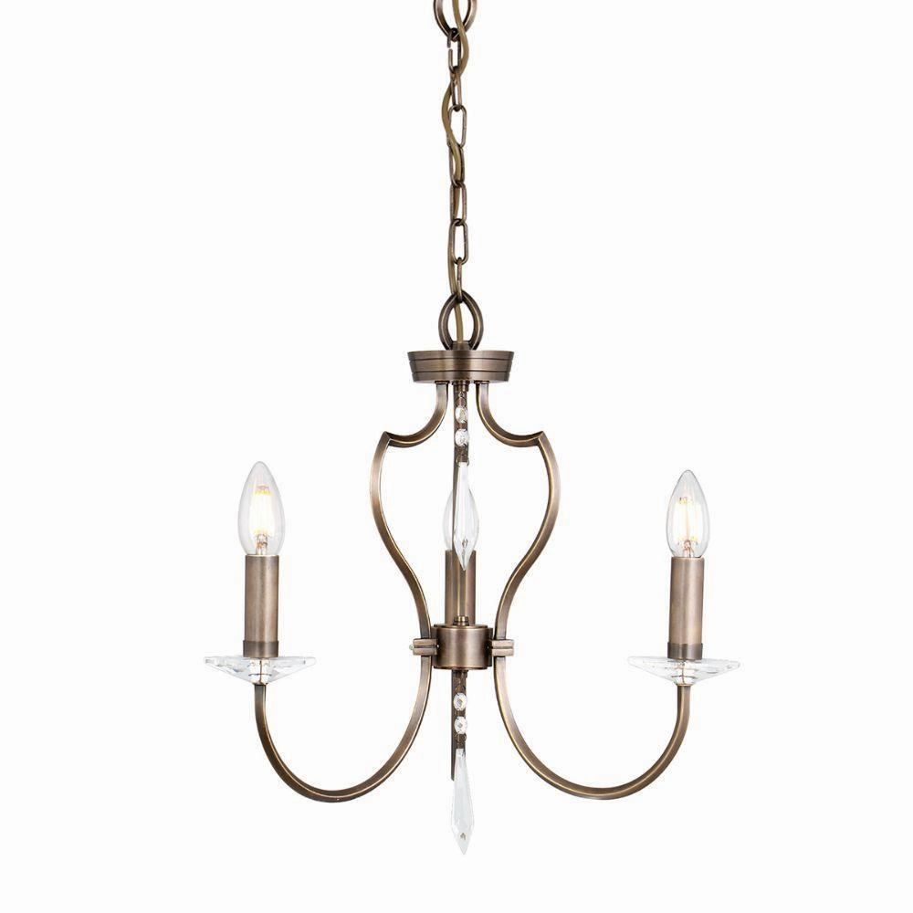 Elstead Pimlico Dark Bronze 3 Light Chandelier ambient ceiling fixture