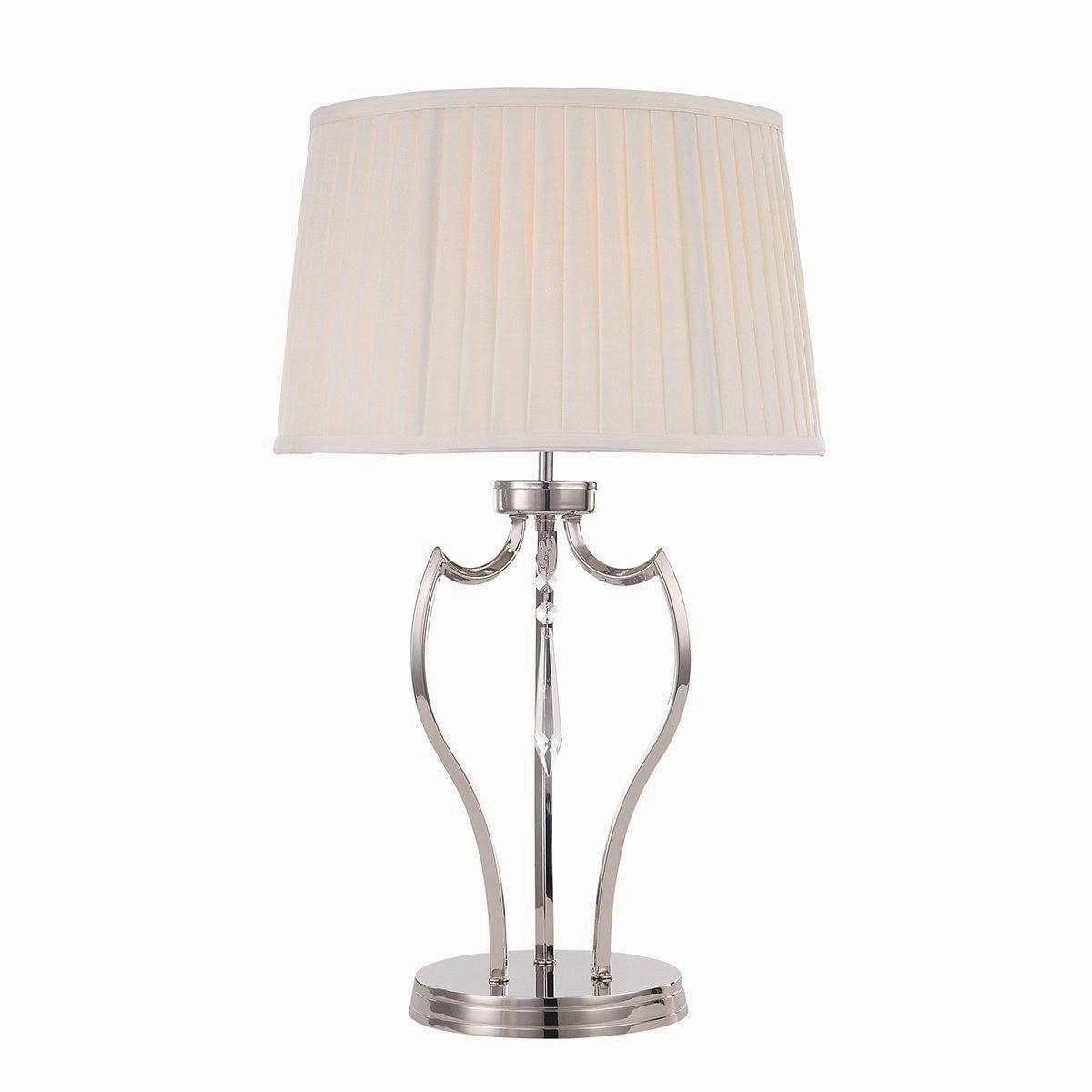 Elstead Pimlico Polished Nickel Table Lamp energy-saving LED light