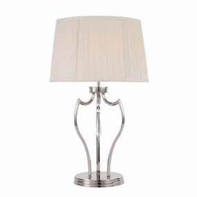 Elstead Pimlico Polished Nickel Table Lamp energy-saving LED light