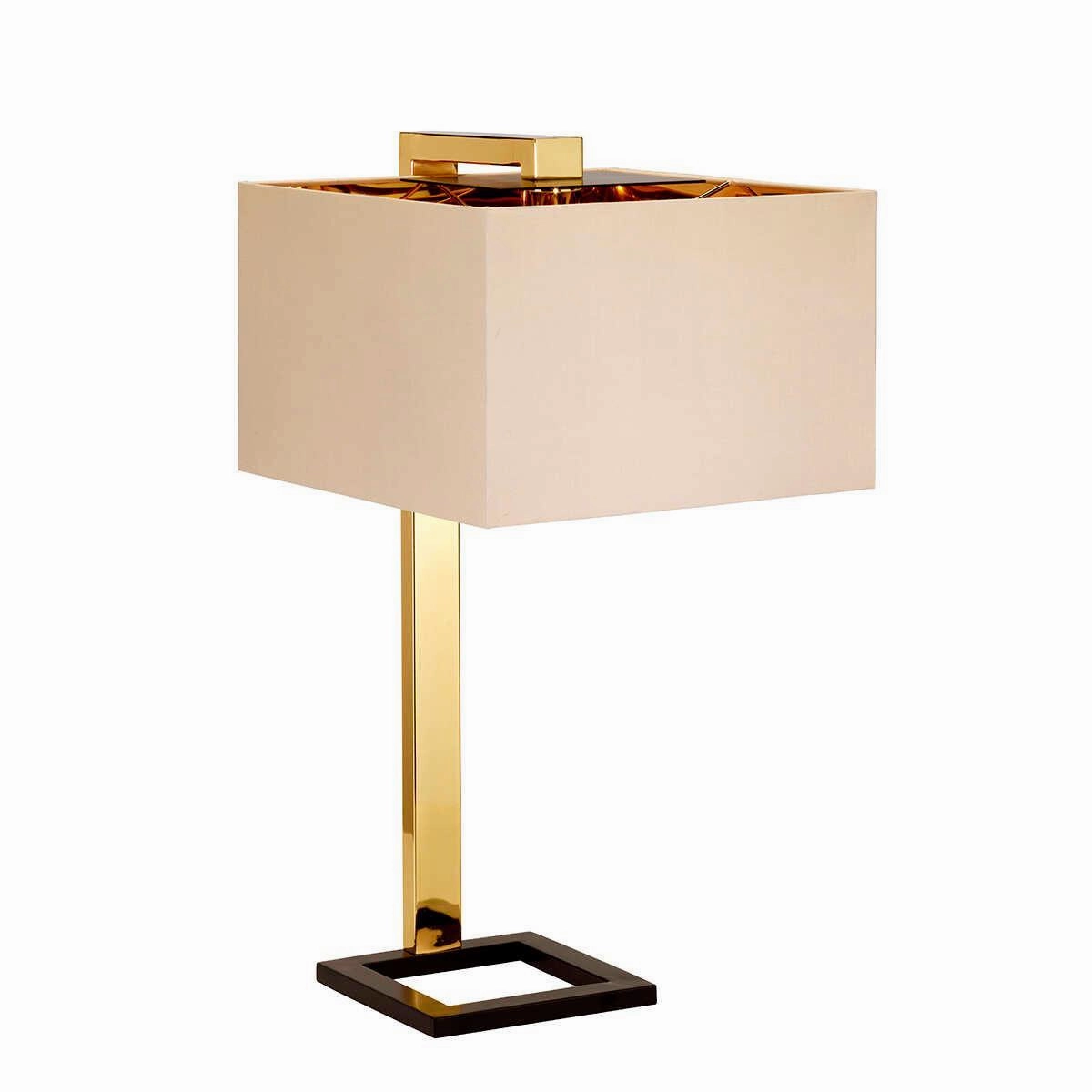 Elstead Plein 1 Light Polished Gold Table Lamp