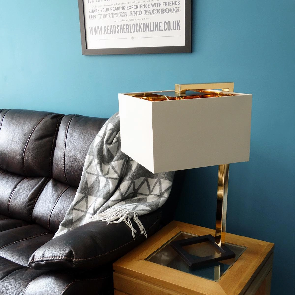 Elstead Plein 1 Light Polished Gold Table Lamp