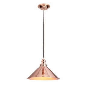 Elstead Provence 1 Light Polished Copper Ceiling Pendant sleek LED ceiling lamp