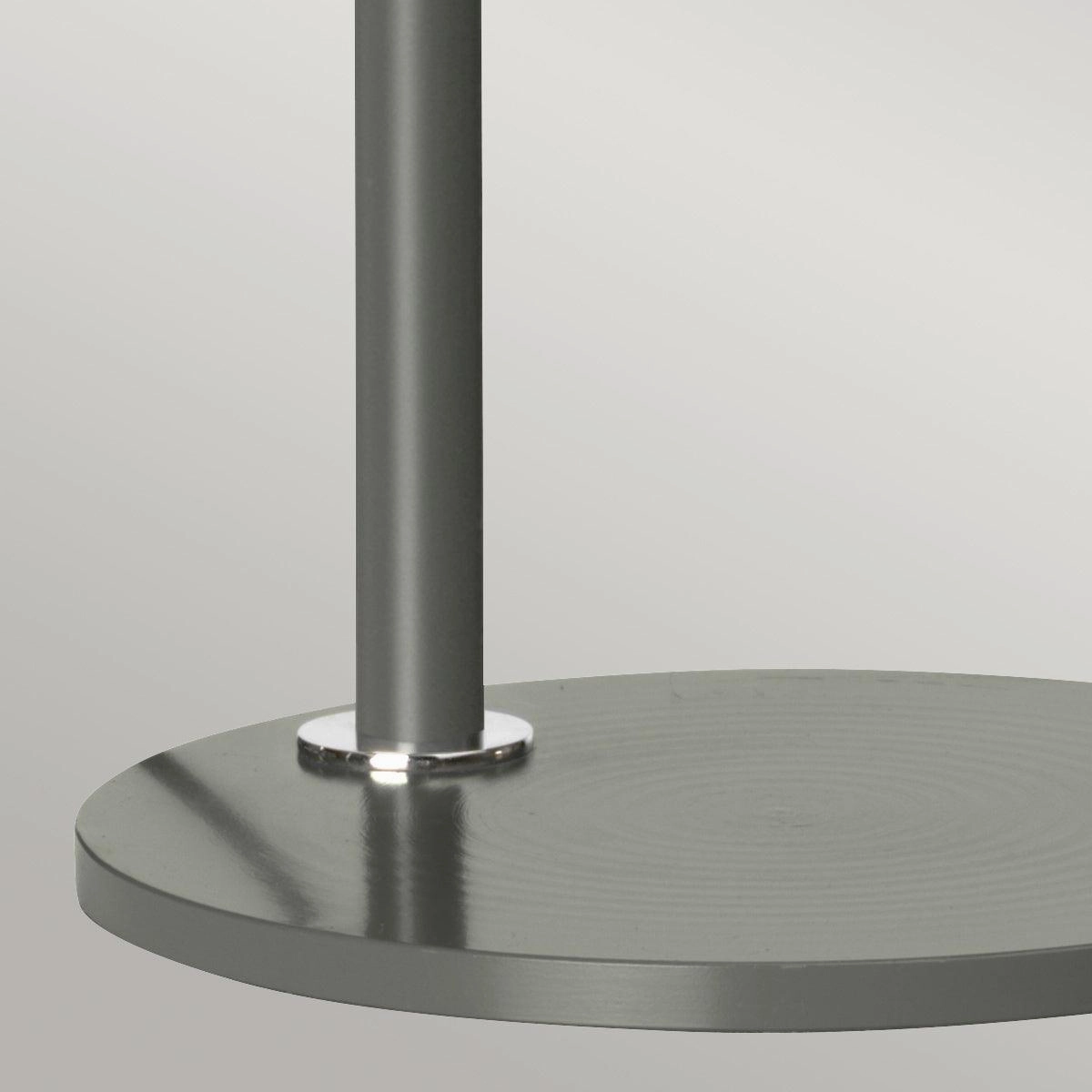 Elstead Quinto 1 Light Grey Polished Nickel Table Lamp
