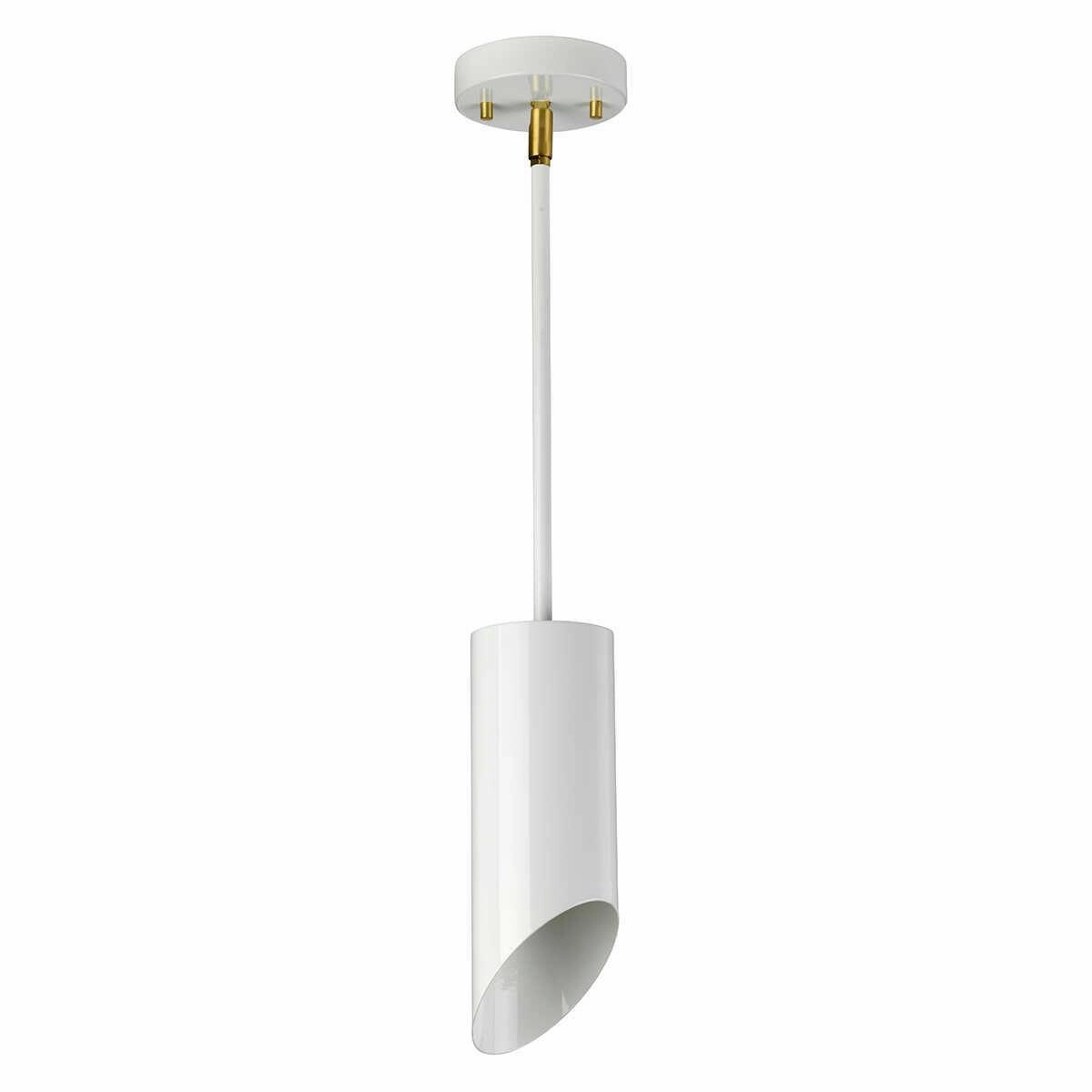 Elstead Quinto 1 Light White Aged Brass Ceiling Pendant Light