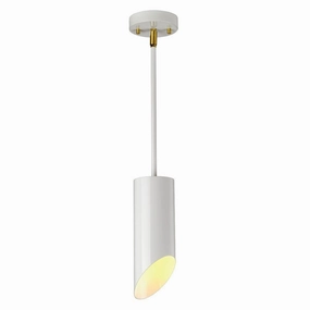 Elstead Quinto 1 Light White Aged Brass Ceiling Pendant Light soft glow ceiling light