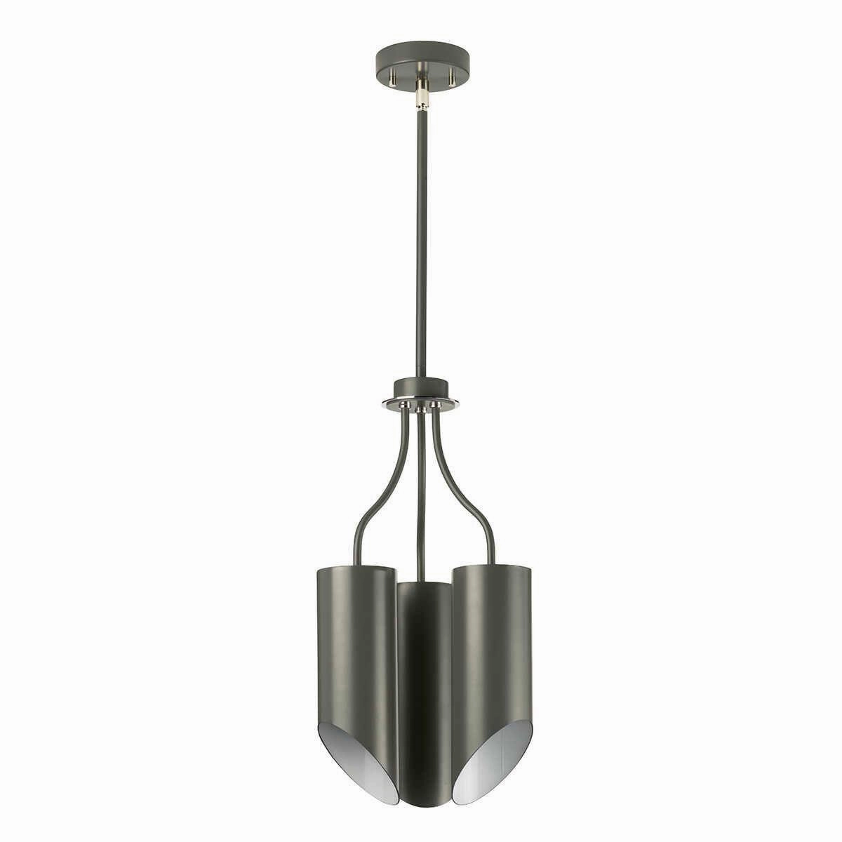 Elstead Quinto 3 Light Grey Polished Nickel Chandelier