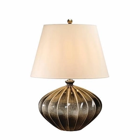 Elstead Ribbed Pumpkin Ceramic Table Lamp energy-saving LED light