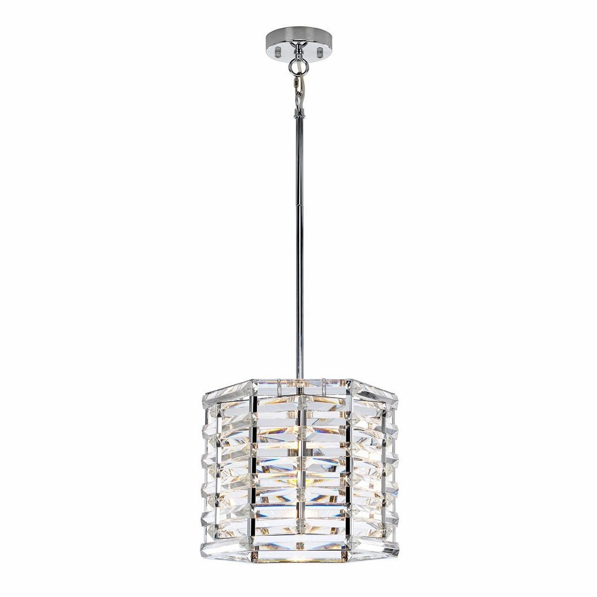 Elstead Shoal 1 Light Polished Nickel Ceiling Pendant soft glow ceiling light