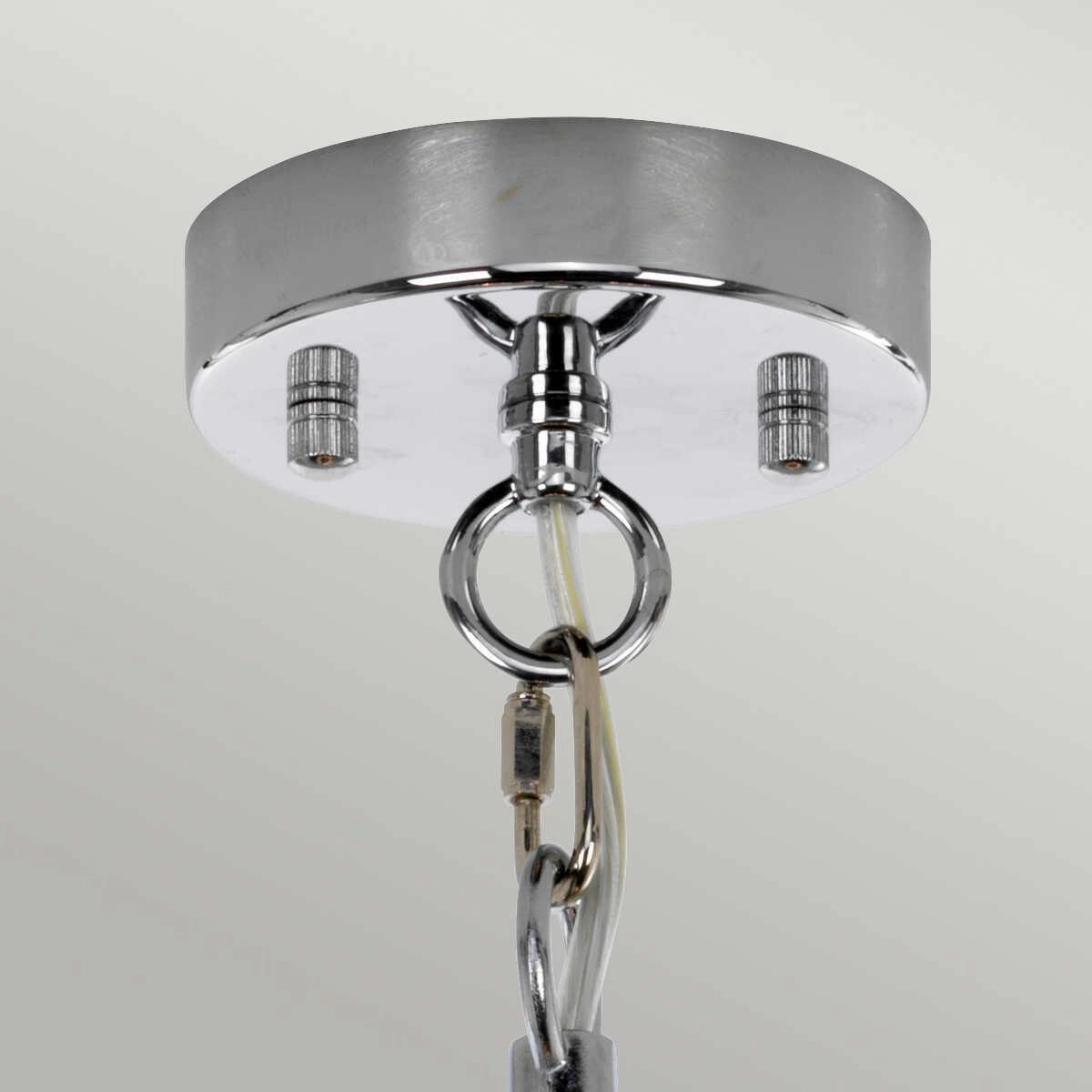 Elstead Shoal 1 Light Polished Nickel Ceiling Pendant