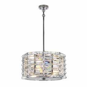 Elstead Shoal 4 Light Polished Nickel Ceiling Pendant soft glow ceiling light