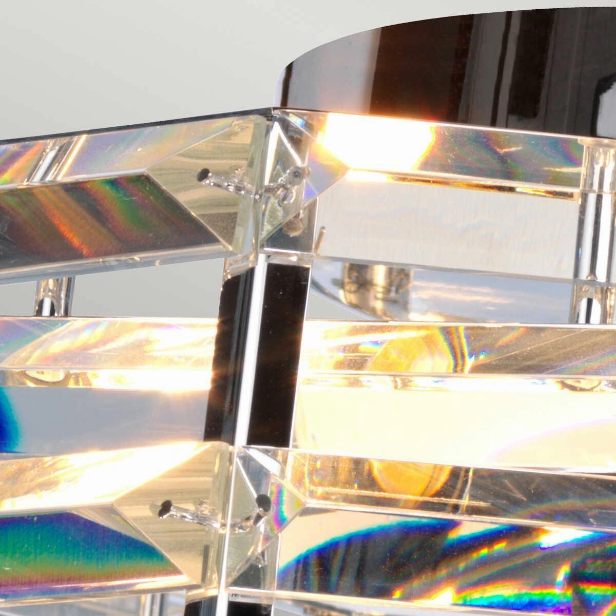 Elstead Shoal 4 Light Polished Nickel Flush Ceiling Light