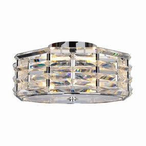 Elstead Shoal 4 Light Polished Nickel Flush Ceiling Light soft glow ceiling light