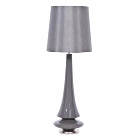 Elstead Spin Grey Ceramic Table Lamp energy-saving LED light